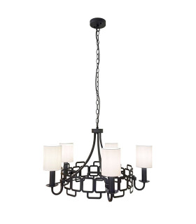 Sabina 5 Light Chandelier Black-1
