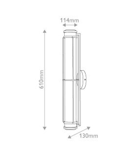 Saylor Medium Integrated LED Wall Light Matte Black 3000K IP44-2