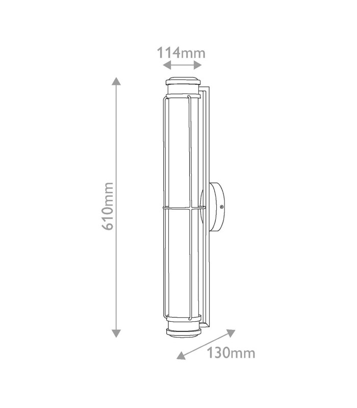 Saylor Medium Integrated LED Wall Light Matte Black 3000K IP44-2