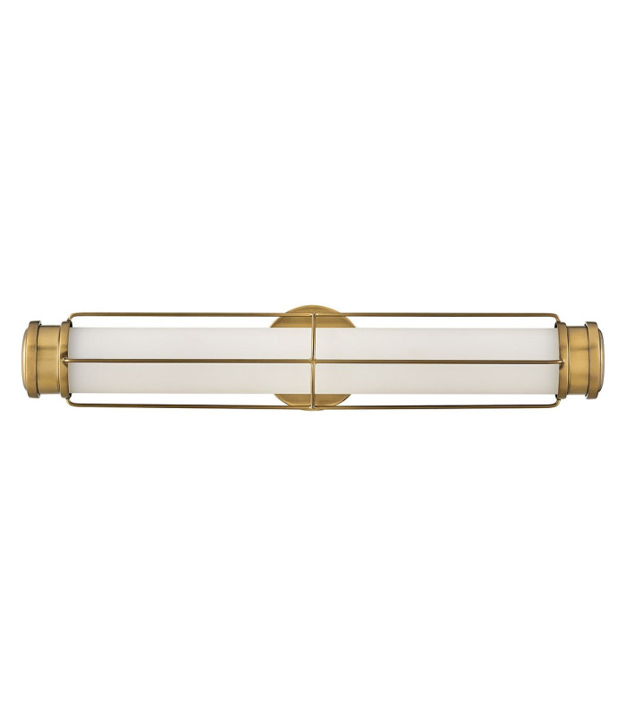 Saylor Medium Integrated LED Wall Light Heritage Brass 3000K IP44-1