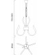 Ceiling Pendant LED Light 66W, 3166lm, 3000K Polished Chrome, White Acrylic - 2