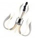 Ceiling Pendant LED Light 66W, 3166lm, 3000K Polished Chrome, White Acrylic - 3