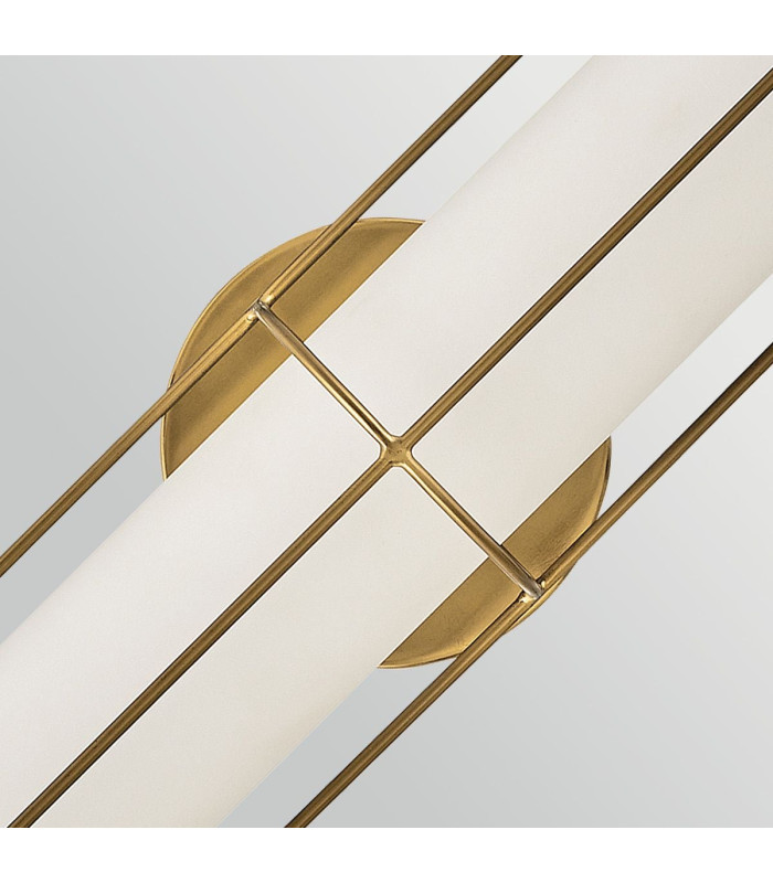 Saylor Medium Integrated LED Wall Light Heritage Brass 3000K IP44-5