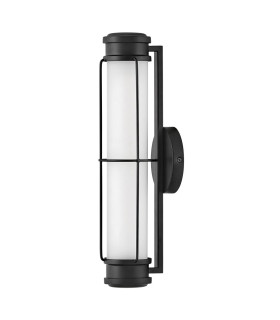 Saylor Small Integrated LED Wall Light Matte Black 3000K IP44-1