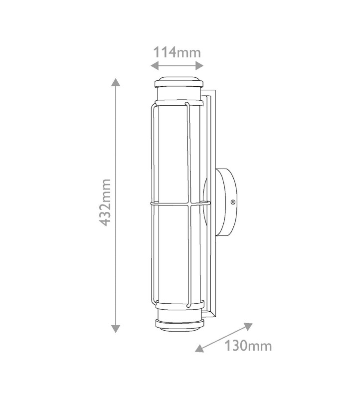 Saylor Small Integrated LED Wall Light Matte Black 3000K IP44-2