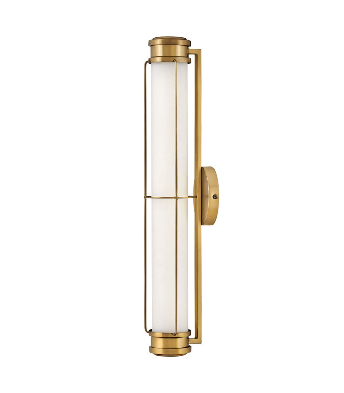 Saylor Medium Integrated LED Wall Light Heritage Brass 3000K IP44-8