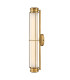 Saylor Medium Integrated LED Wall Light Heritage Brass 3000K IP44-10