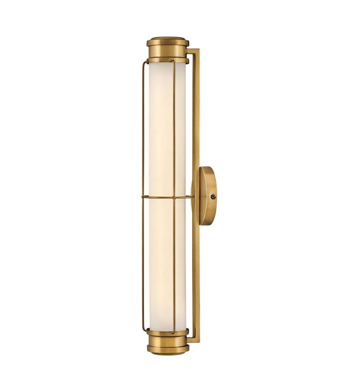 Saylor Medium Integrated LED Wall Light Heritage Brass 3000K IP44-10