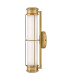 Saylor Small Integrated LED Wall Light Heritage Brass 3000K IP44-1