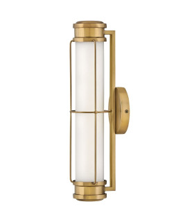 Saylor Small Integrated LED Wall Light Heritage Brass 3000K IP44-1