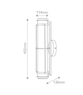Saylor Small Integrated LED Wall Light Heritage Brass 3000K IP44-2