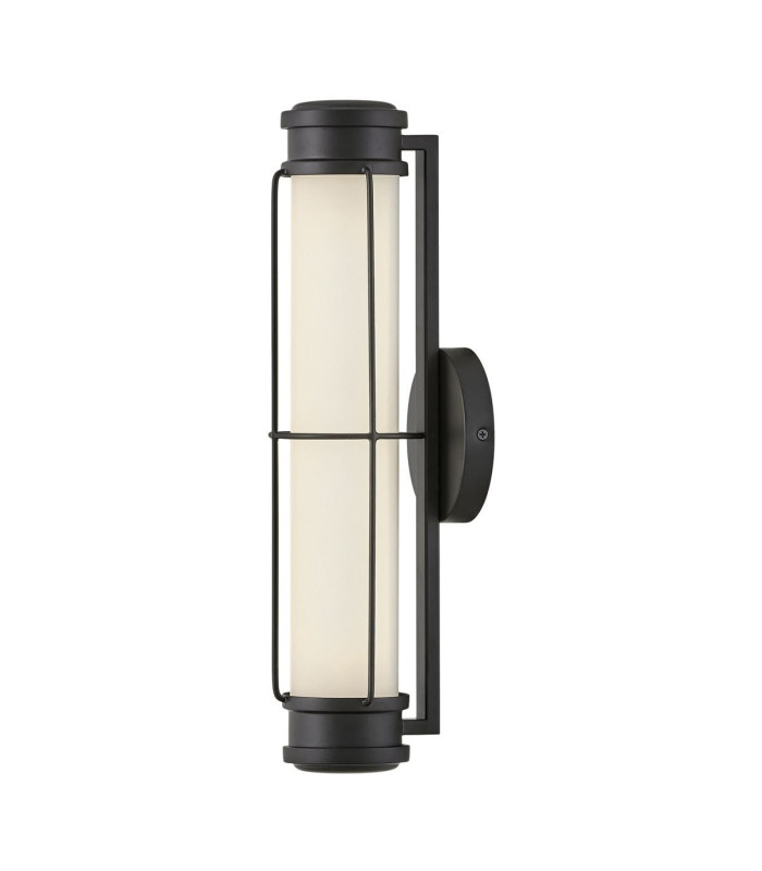 Saylor Small Integrated LED Wall Light Matte Black 3000K IP44-8