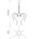 Ceiling Pendant LED Light 57W, 2733lm, 3000K Polished Chrome, White Acrylic - 2