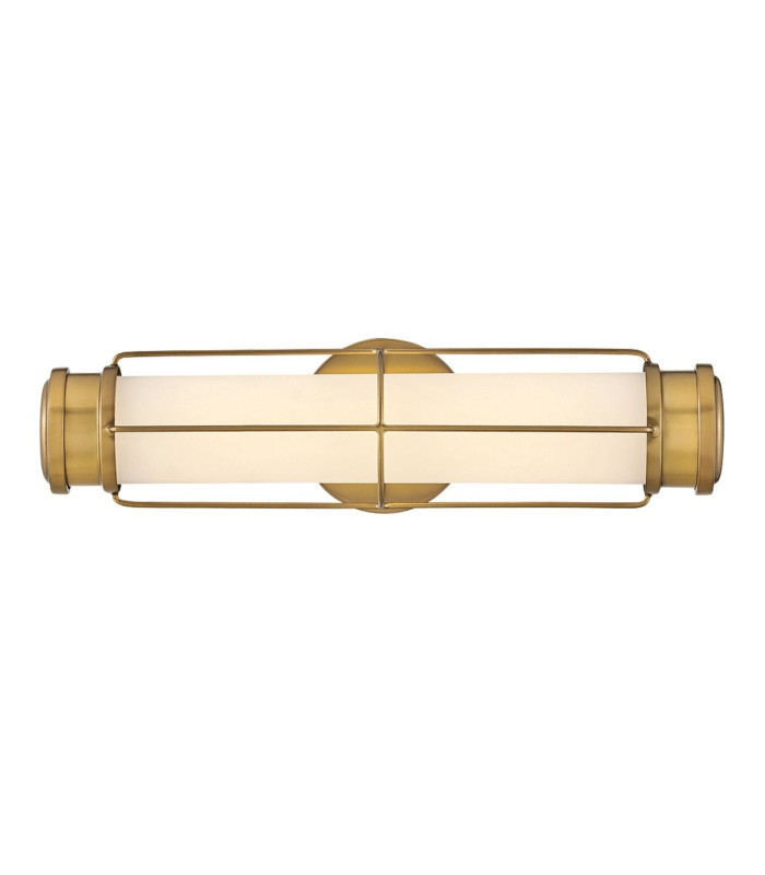 Saylor Small Integrated LED Wall Light Heritage Brass 3000K IP44-6