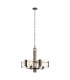 Aberdeen 6 Light Chandelier Distressed Grey Wood Effect & Old Bronze-1