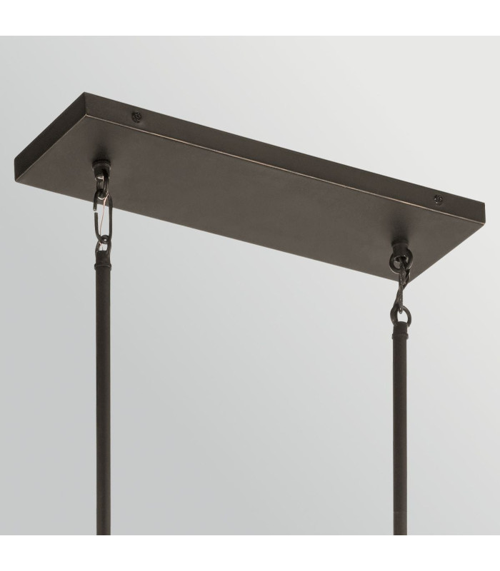 Aberdeen 3 Light Island Chandelier Distressed Grey Wood Effect & Old Bronze-8