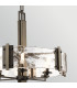 Aberdeen 6 Light Chandelier Distressed Grey Wood Effect & Old Bronze-5