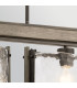 Aberdeen 3 Light Island Chandelier Distressed Grey Wood Effect & Old Bronze-9