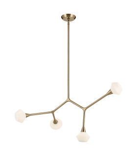 Cassius 4 Light Pendant Light Champagne Bronze 3000K-1