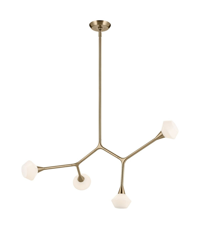 Cassius 4 Light Pendant Light Champagne Bronze 3000K-1