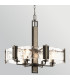 Aberdeen 6 Light Chandelier Distressed Grey Wood Effect & Old Bronze-8
