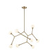 Cassius 8 Light Pendant Light Champagne Bronze 3000K-1