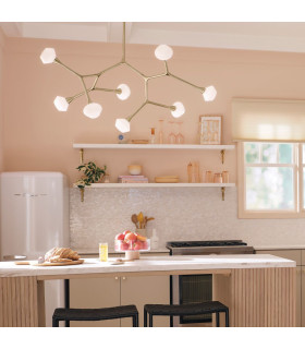 Cassius 8 Light Pendant Light Champagne Bronze 3000K-2