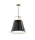 Etcher Large Pendant Light Black & Brass-1