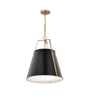 Etcher Large Pendant Light Black & Brass-1