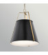 Etcher Large Pendant Light Black & Brass-6
