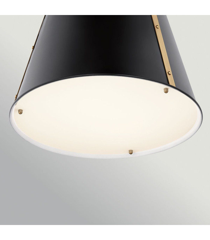 Etcher Large Pendant Light Black & Brass-7