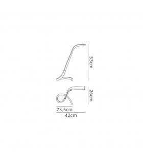 LED Table Lamp 10W, 850lm, 3000K Polished Chrome, White Acrylic - 2