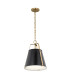 Etcher Medium Pendant Light Black & Brass-1
