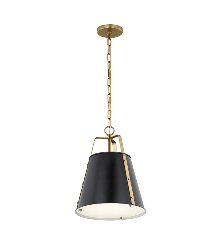 Etcher Medium Pendant Light Black & Brass-1
