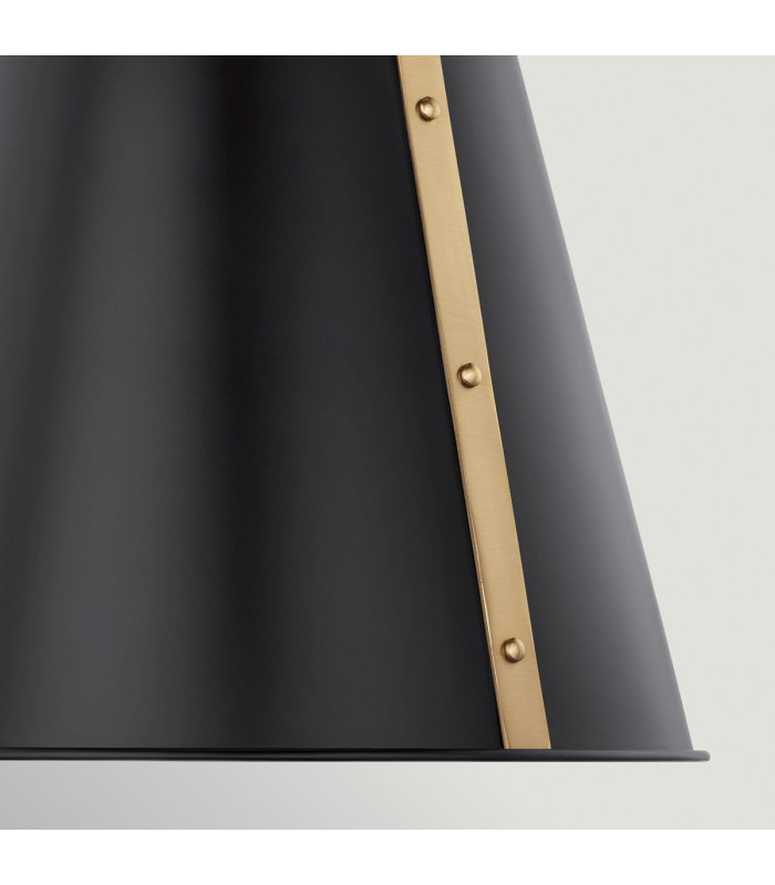 Etcher Medium Pendant Light Black & Brass-3