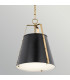 Etcher Medium Pendant Light Black & Brass-4
