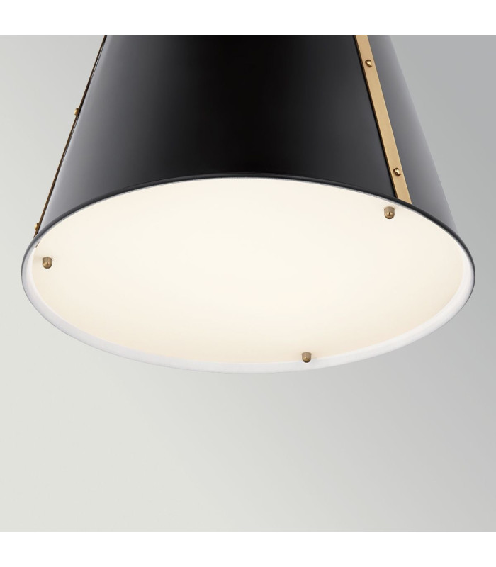 Etcher Medium Pendant Light Black & Brass-5