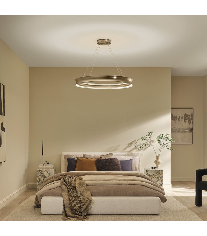 Larousse Integrated LED Large Pendant Light Champagne Bronze 2637K-2