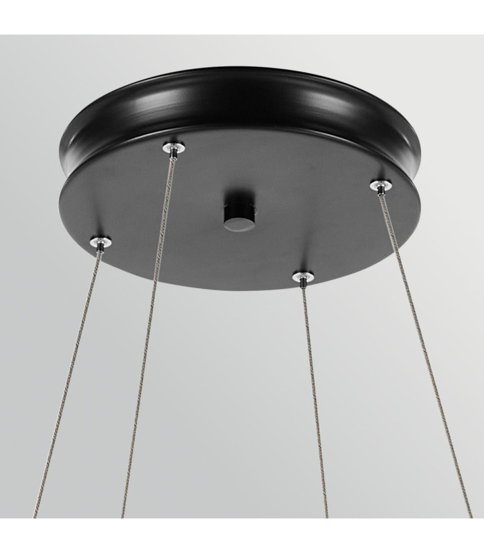 Larousse Integrated LED Large Pendant Light Black & Brass 2637K-6