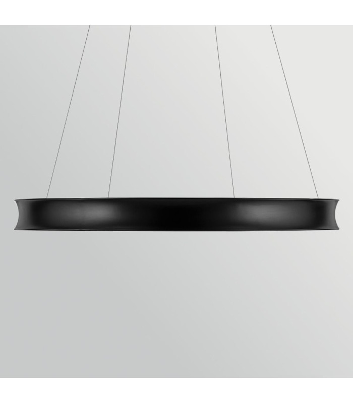 Larousse Integrated LED Large Pendant Light Black & Brass 2637K-8