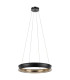 Larousse Integrated LED Medium Pendant Light Black & Brass 2665K-1