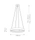 Larousse Integrated LED Medium Pendant Light Black & Brass 2665K-3
