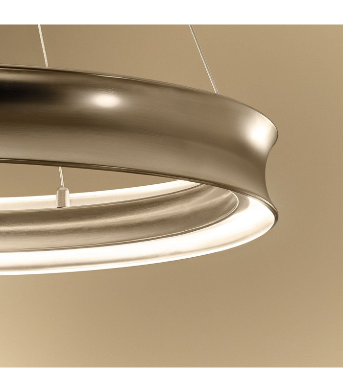 Larousse Integrated LED Medium Pendant Light Champagne Bronze 2665K-4