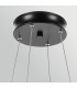 Larousse Integrated LED Medium Pendant Light Black & Brass 2665K-6