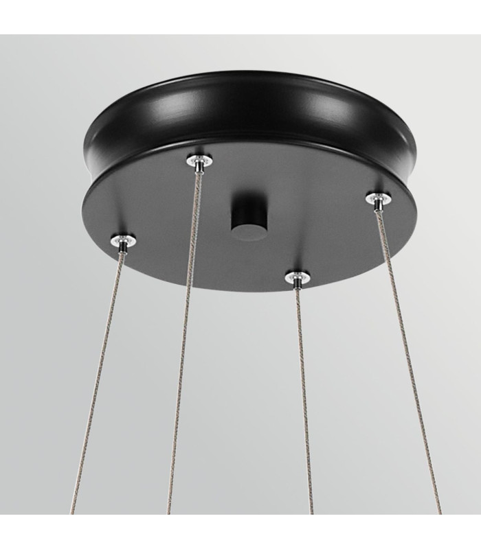 Larousse Integrated LED Medium Pendant Light Black & Brass 2665K-6