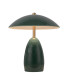 Poppy 12V Integrated LED Rechargeable Small Table Lamp Pine Green 3000K-1