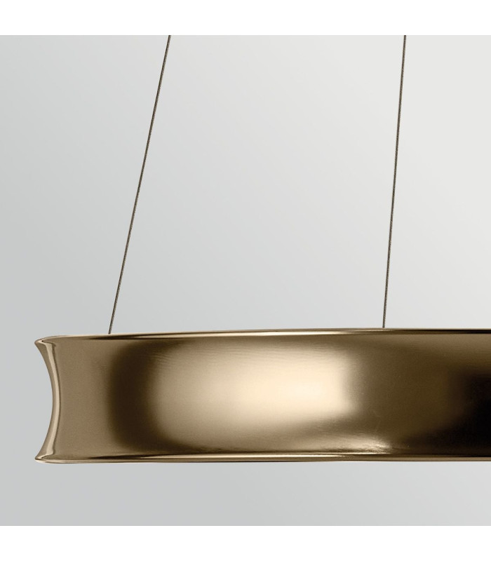 Larousse Integrated LED Medium Pendant Light Champagne Bronze 2665K-7