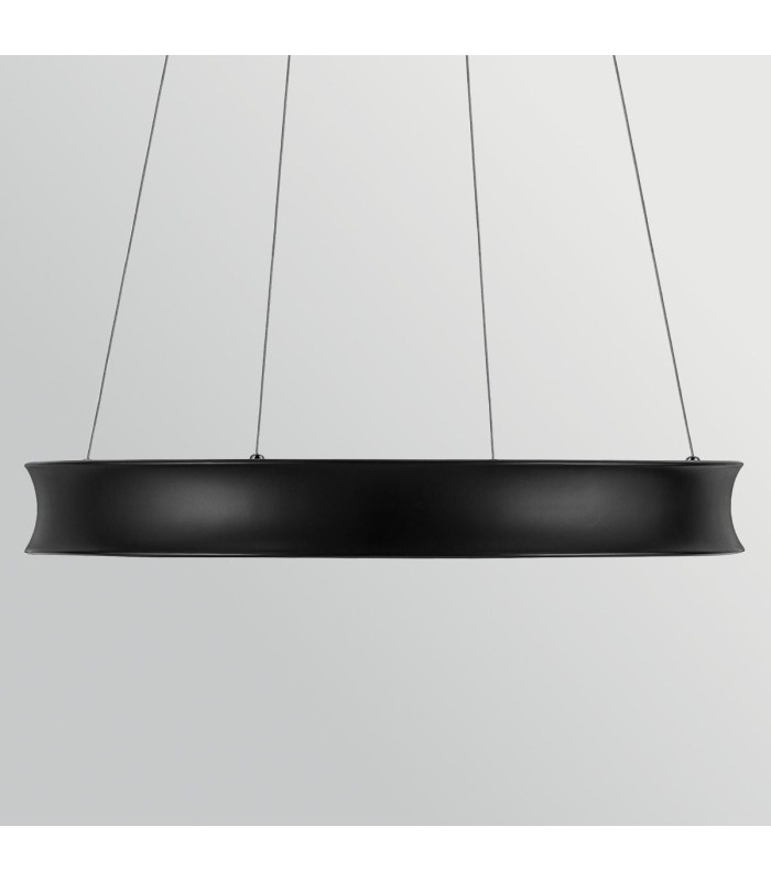 Larousse Integrated LED Medium Pendant Light Black & Brass 2665K-8