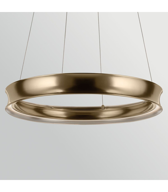 Larousse Integrated LED Medium Pendant Light Champagne Bronze 2665K-9
