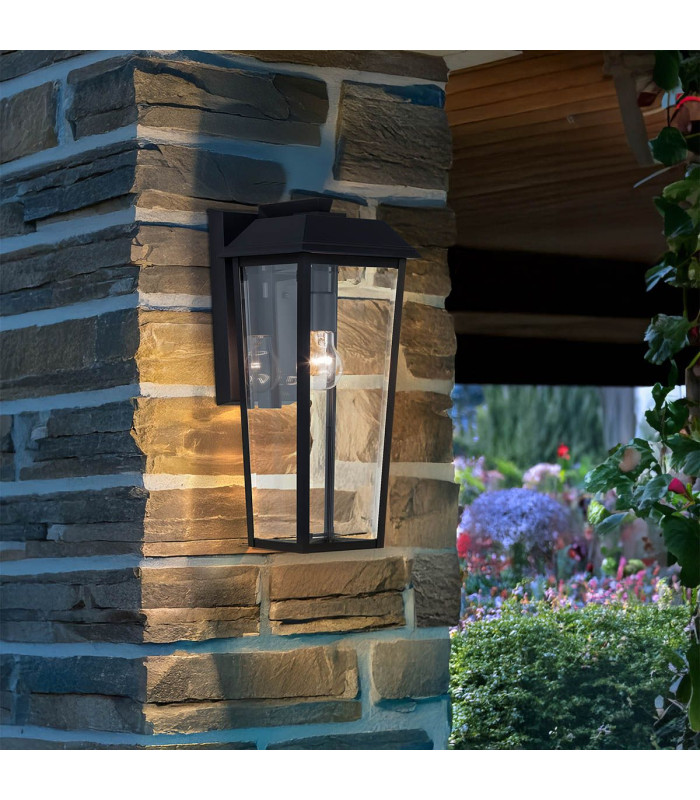 Mathus Medium Wall Lantern Black IP44-2